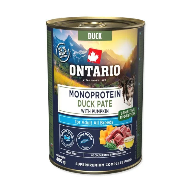 Ontario Adult monoprotein kachní pate s dýní konzerva 400 g