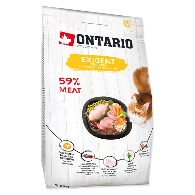 ONTARIO Cat Exigent granule pro kočky, Hmotnost balení (g): 6,5 kg
