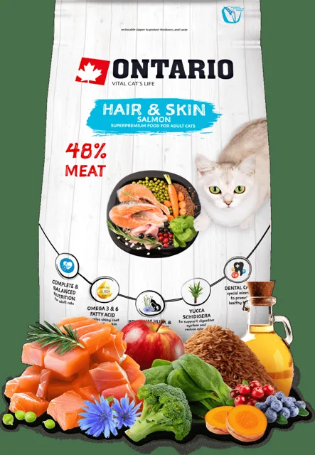 Ontario Cat Hair & Skin 0,4 kg