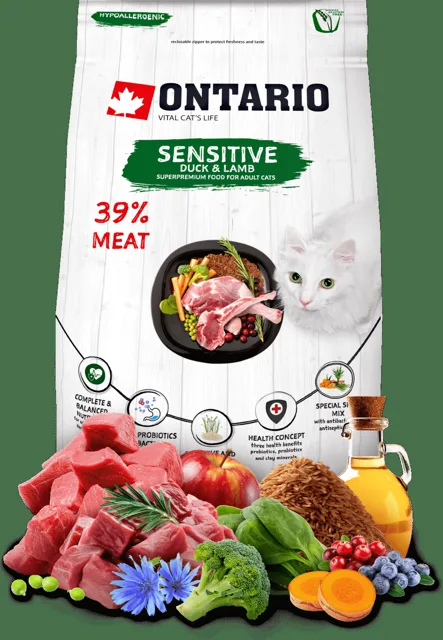 Ontario Cat Sensitive/Derma 0,4 kg