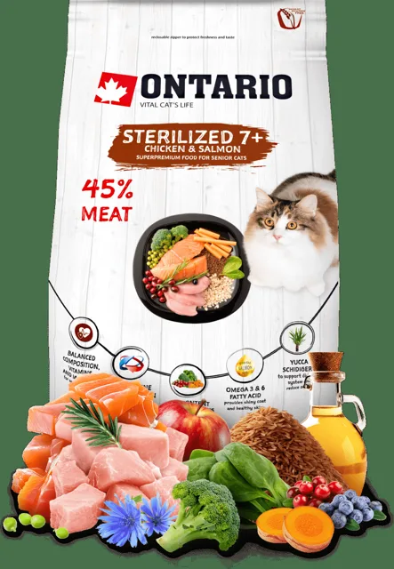 Ontario Cat Sterilised 7+ Senior 0,4kg