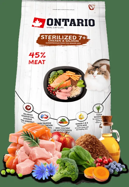 Ontario Cat Sterilised 7+ Senior 2kg