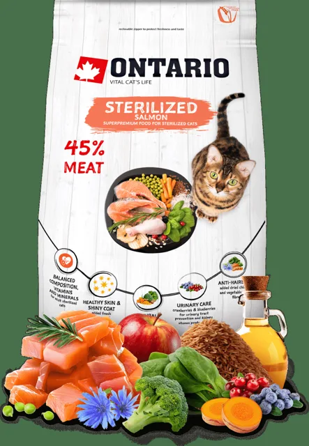 Ontario Cat Sterilised Salmon 0,4 kg