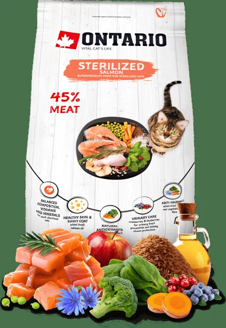 Ontario Cat Sterilised Salmon 2kg