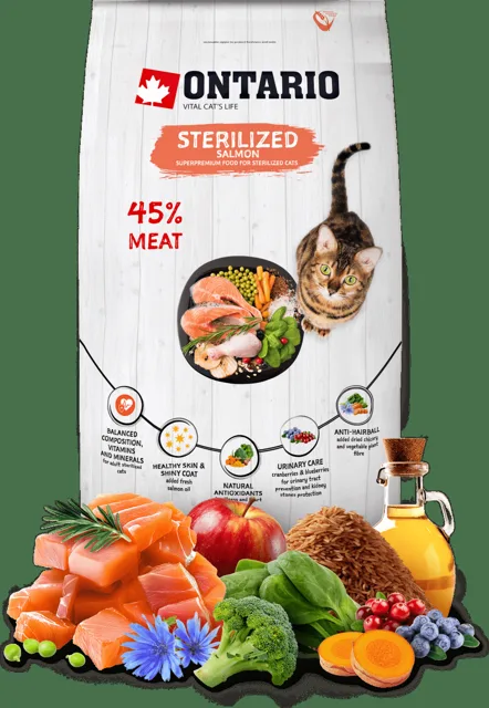 Ontario Cat Sterilised Salmon 6,5 kg