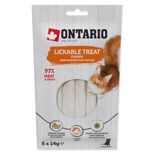 ONTARIO Lízací pochoutka kuře 5x14 g