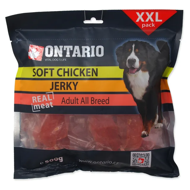 ONTARIO Pochoutka měkké kuřecí proužky 500 g