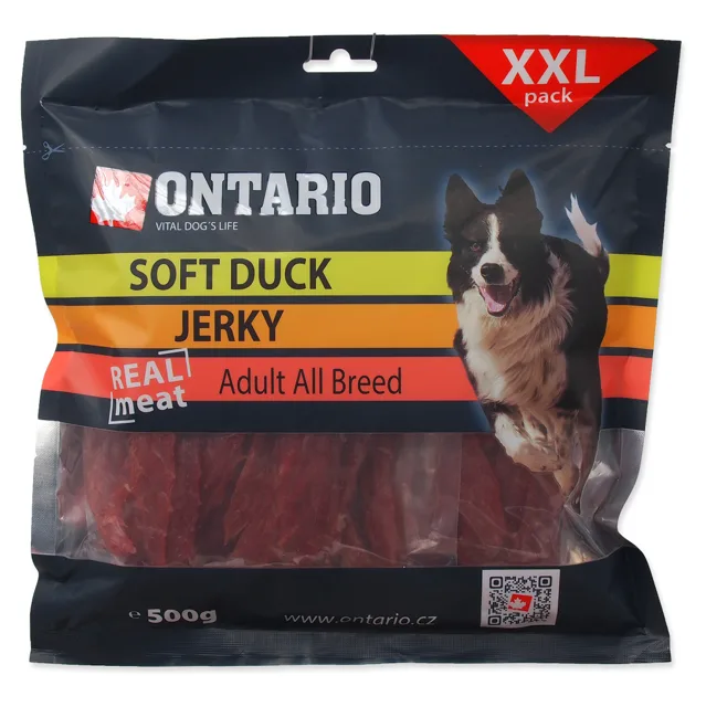 ONTARIO Pochoutka sušené kachní kousky 500 g