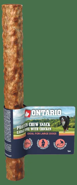 Ontario Protein žvýkací pamlsek velká rolka s kuřecím
