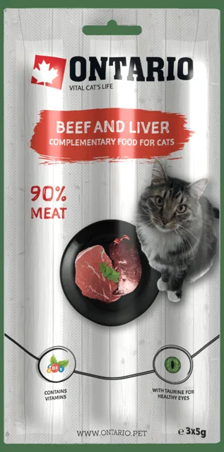 Ontario Stick for cats Beef&Liver 3x5g