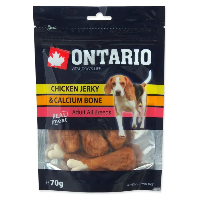 ONTARIO Vápníková kost s kuřecím pro psy 70 g