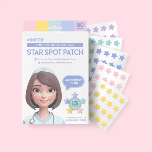 Ootd - Star Spot Patch  - Náplasti na akné ve tvaru hvězdy -  80 ks