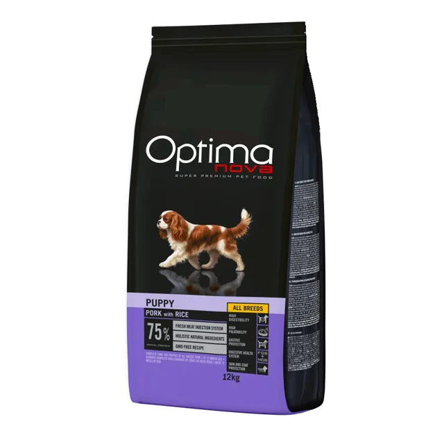 OPTIMAnova Dog Puppy Pork & Rice 12 kg
