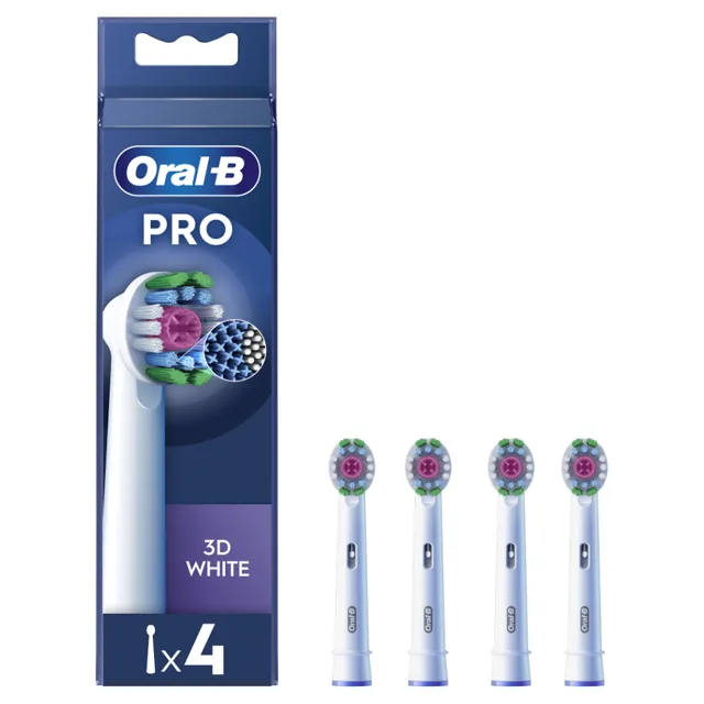 ORAL-B EB 18-4 PRO 3D White Kartáčkové hlavy 4 kusy
