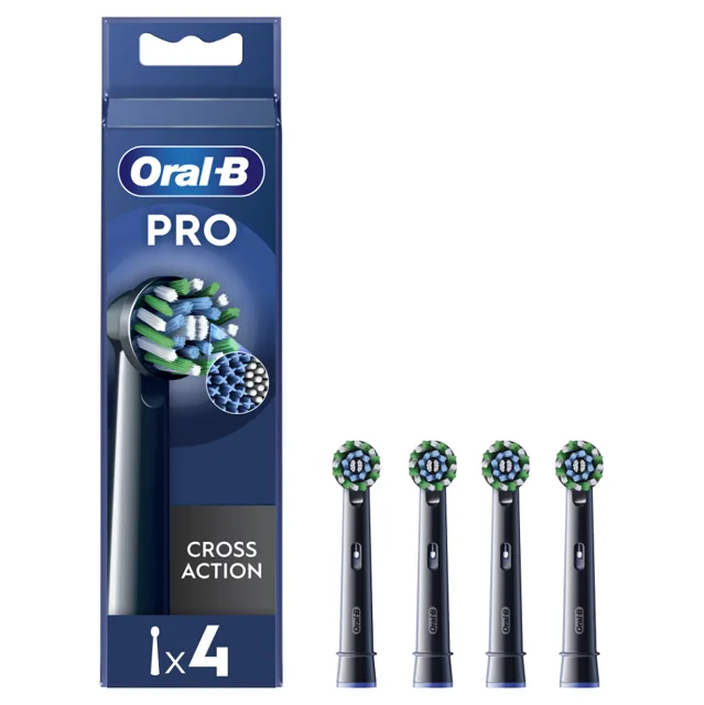 ORAL-B EB 50-4 PRO Cross Action Black Kartáčkové hlavy 4 kusy