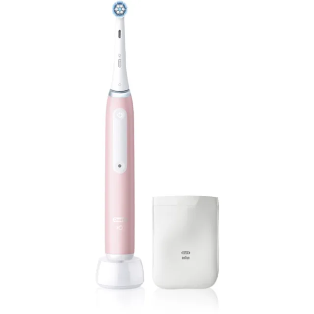 Oral-B iO Sensi Clean elektrický zubní kartáček s pouzdrem na nabíječku Blush Pink 1 ks
