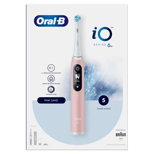 ORAL-B Series iO 6 pink elektrický zubní kartáček, rozbalené