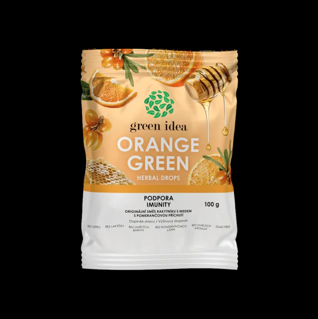 Orange Green – bylinné bonbony 100 g – Green idea