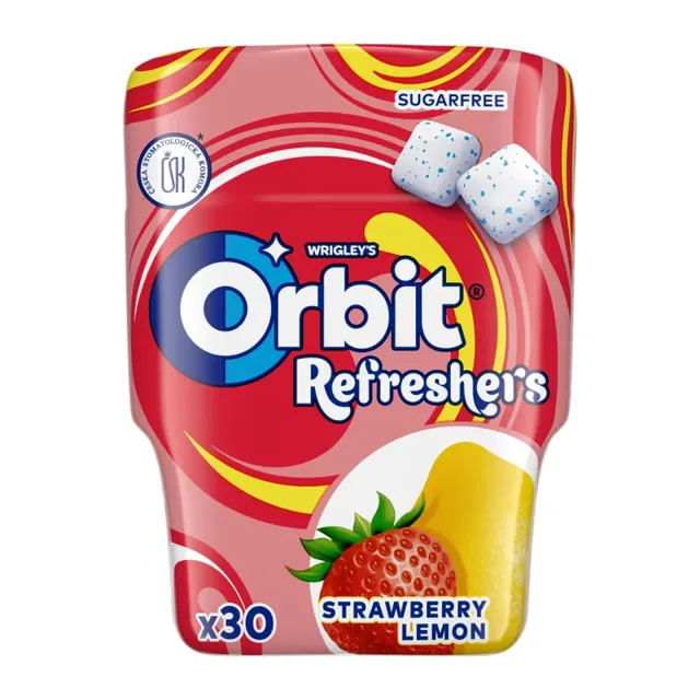 Orbit Žvýkačka Refreshers Jahoda a citrón 67 g