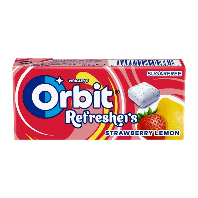 Orbit Žvýkačky Refresher Jahoda a citron 17,9 g