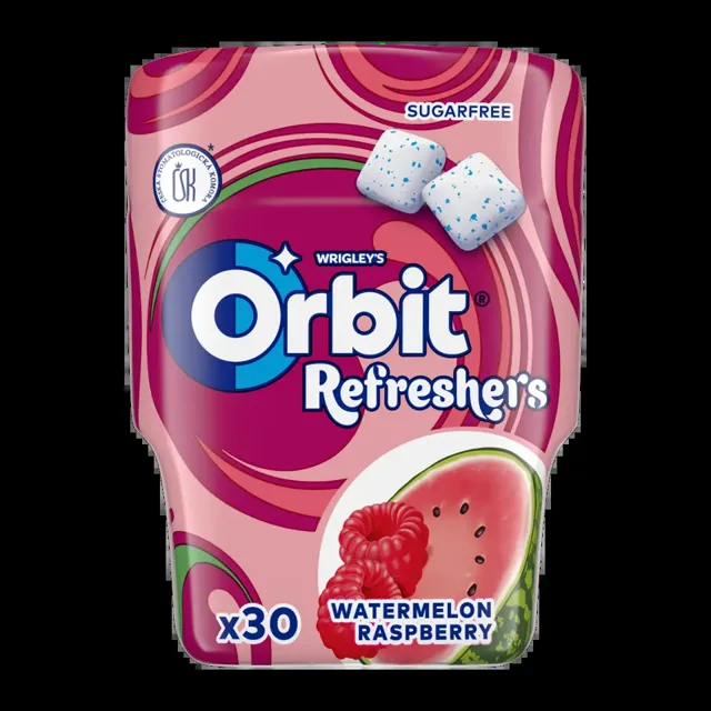 Orbit Žvýkačky Refreshers Meloun a malina 67 g