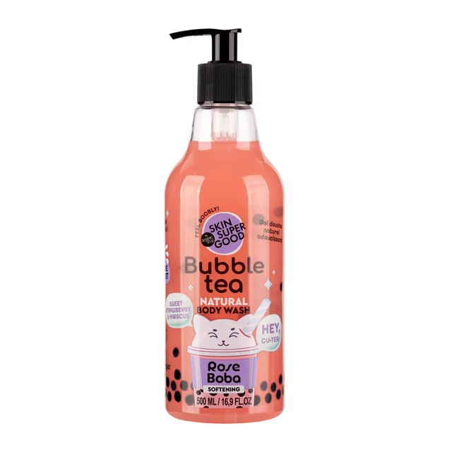 Organic Shop Bubble Tea Zjemňující sprchový gel Rose Boba 500 ml