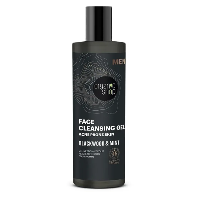 ORGANIC SHOP Čistící gel na pleť Blackwood a máta 200 ml