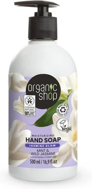 Organic Shop Moisturizing Hand Soap Mint & Jasmine 500 ml (poškozený aplikátor)