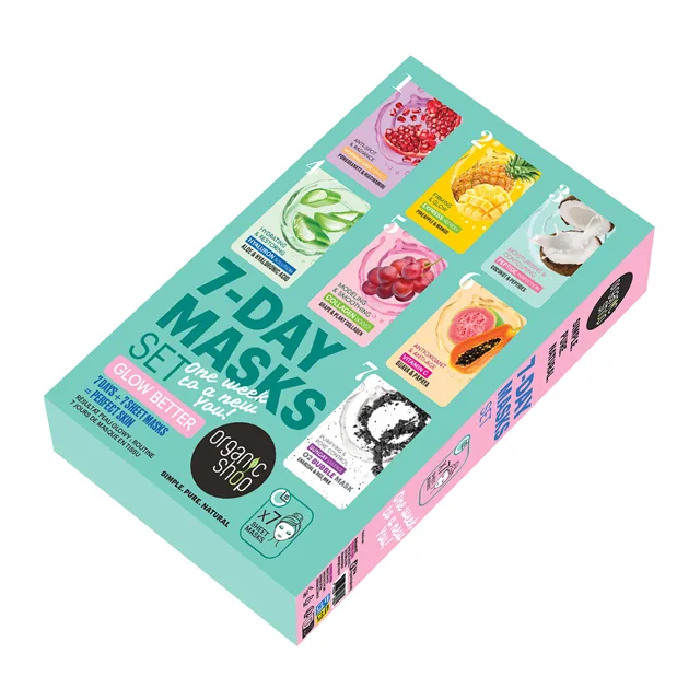 Organic Shop Sada pleťových masek 7-Day Masks Set Glow Better
