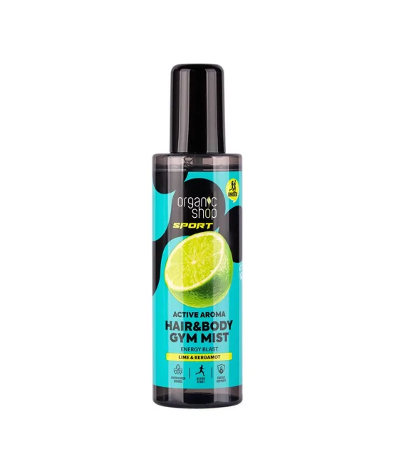 Organic Shop Sport Osvěžující tělová mlha Limetka a bergamot 200 ml