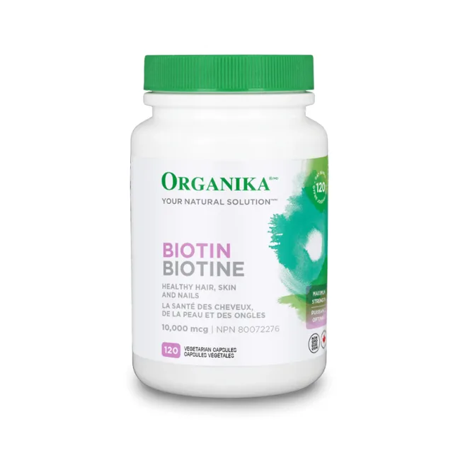 Organika Biotin (vitamín B7) 10 000 mcg, 120 kapslí