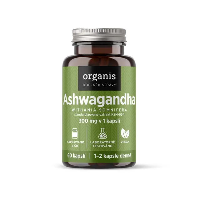 Organis Ashwagandha KSM-66® 300 mg 60 kapslí