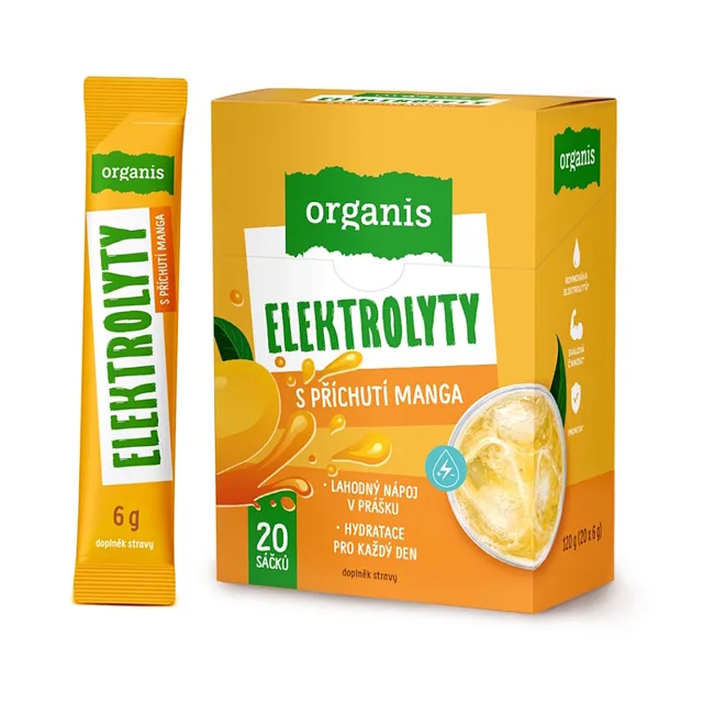 ORGANIS Elektrolyty mango sticks 20 x 6 g