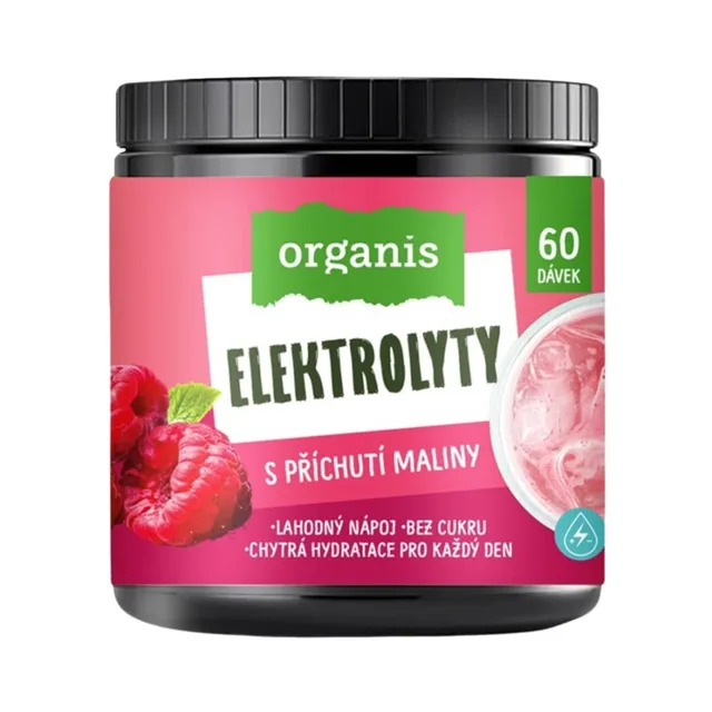 Organis Elektrolyty s malinovou příchutí, 60 dávek, 314 g