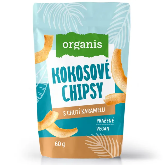 Organis Kokosové chipsy s karamelem 60 g