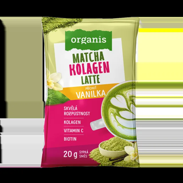 Organis Kolagen Matcha Latte vanilka 20 g