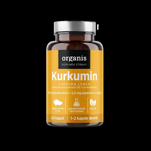 ORGANIS Kurkumin + piperin 60 kapslí