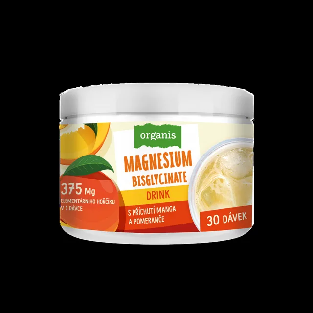 ORGANIS Magnesium drink s příchutí manga a pomeranče 102 g