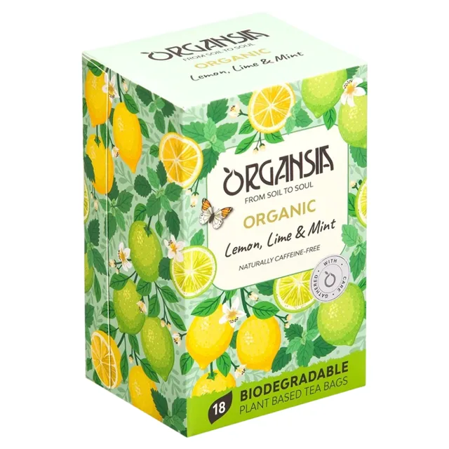 ORGANSIA Lemon lime & mint ovocno-bylinný čaj BIO 18 sáčků