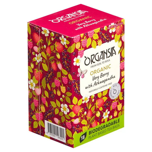 ORGANSIA Very berry with ashwagandha ovocno-bylinný čaj BIO 18 sáčků