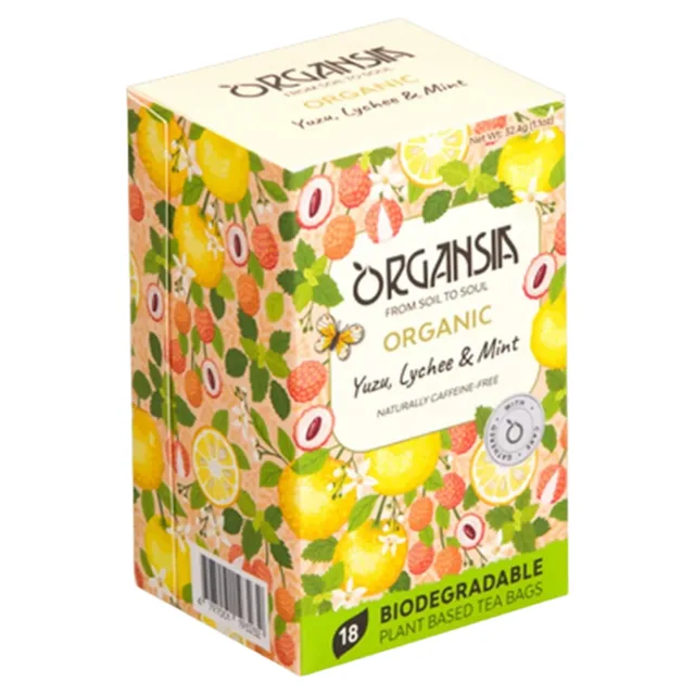 ORGANSIA Yuzu ychee & mint ovocno-bylinný čaj BIO 18 sáčků