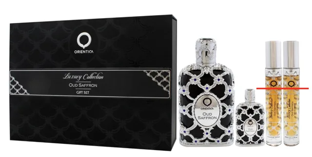 ORIENTICA Luxury Collection Oud Saffron 80ml + 7.5ml + 10ml x 2
