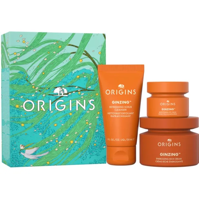 Origins GinZing™ Glowing Essentials dárková sada pro suchou pleť