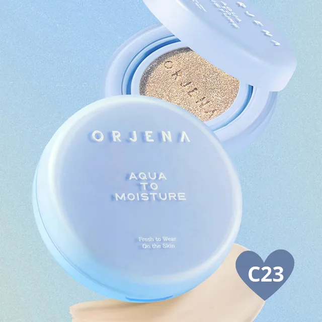 ORJENA - Aqua To Moisture Cushion SPF50+PA+++, C23 COOL NUDE - Hydratační SPF make-up - 14 g