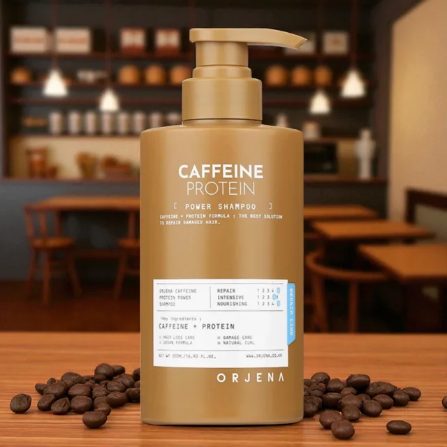 ORJENA - Caffeine Protein Power Shampoo - Proteinový šampon na vlasy s kofeinem - 500 ml