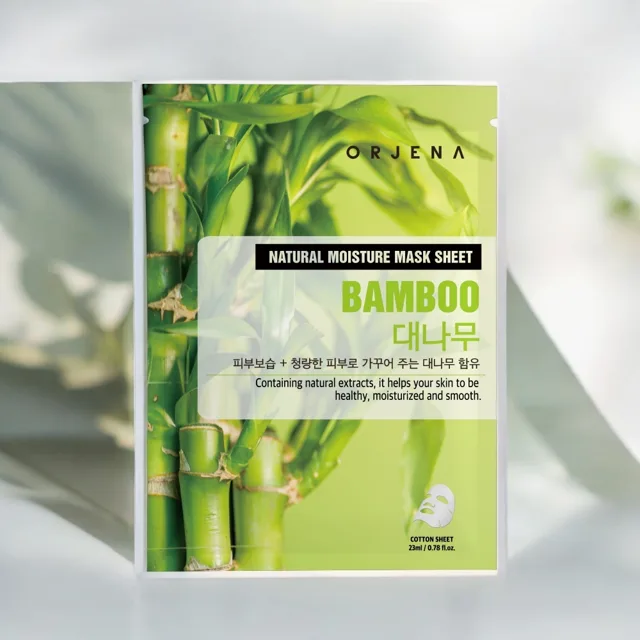 ORJENA - Natural Moisture Mask Sheet Bamboo - Pleťová maska s bambusem - 23 ml