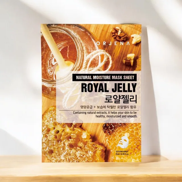 ORJENA - Natural Moisture Royal Jelly Mask Sheet - Pleťová maska s mateří kašičkou - 23 ml