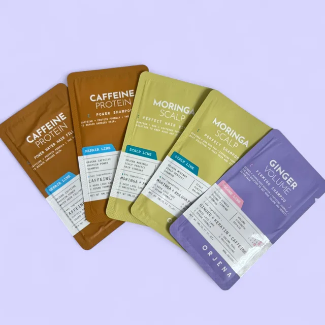 ORJENA - Shampoo + Treatment Sachet Sample - Vzorek sady šamponů a kondicionérů na vlasy - 5x5 ml