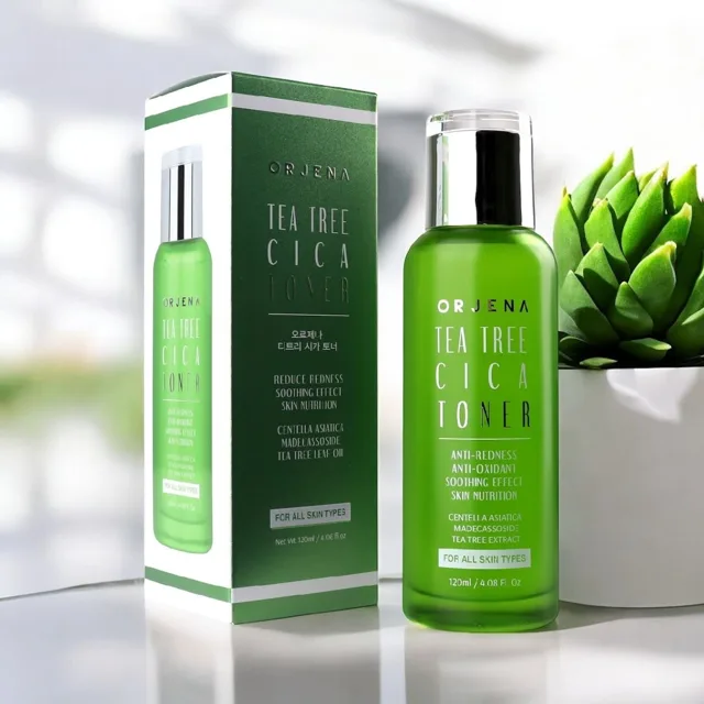 ORJENA - Tea Tree Cica Toner - Tea tree cica toner zklidňující pleťové tonikum s extraktem z centella asiatica - 120 ml