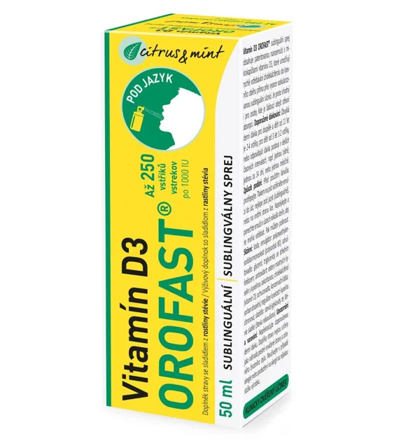 OROFAST Vitamín D3 sublinguální sprej 50 ml